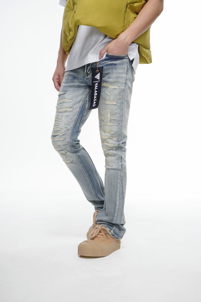 Sabotage Blue Washed Stacked - Valabasas