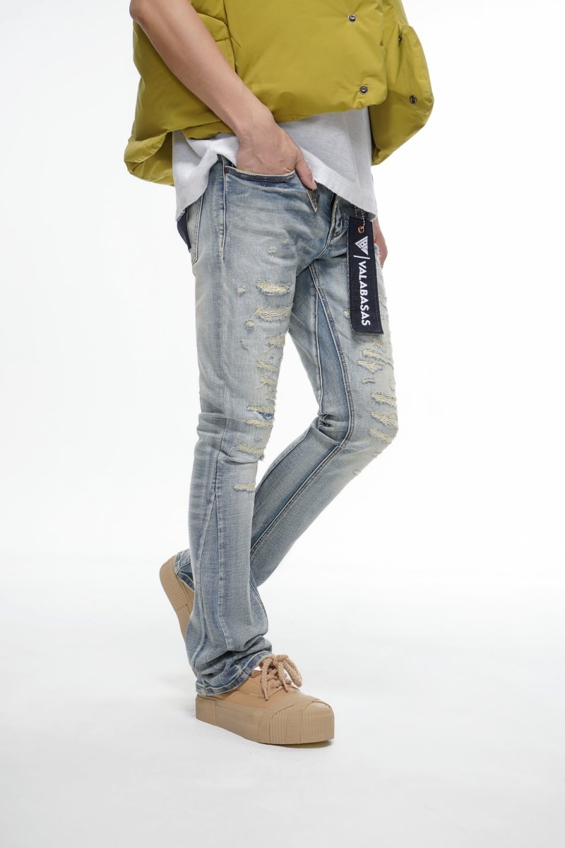 Sabotage Blue Washed Stacked - Valabasas