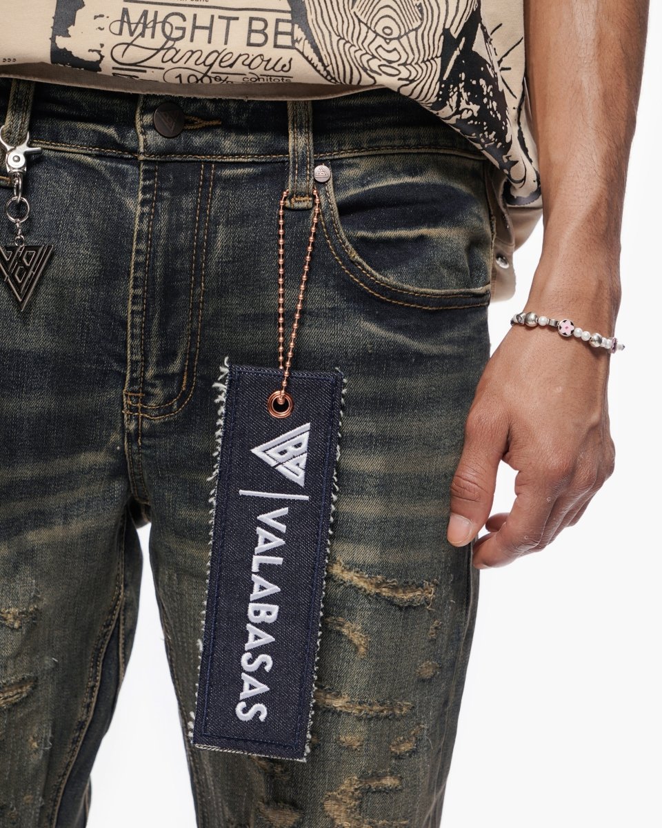 Sabotage Stacked Light Vintage Wash Jeans - Valabasas