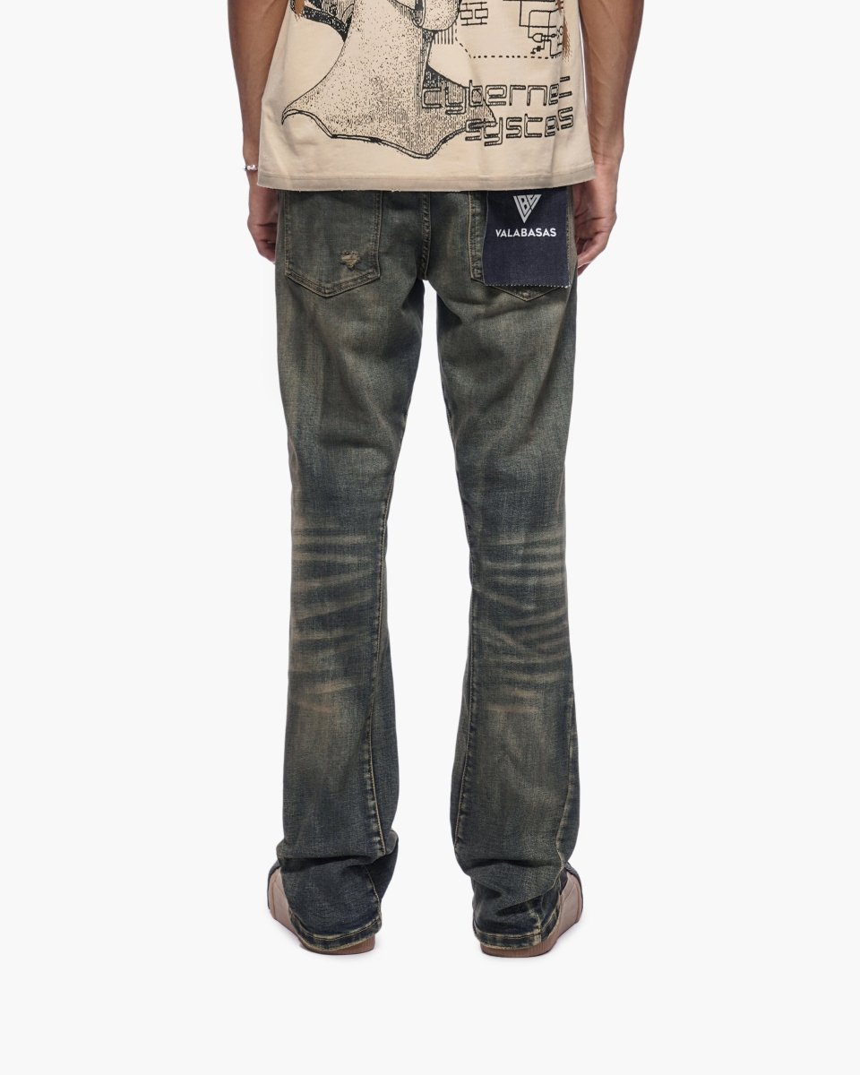 Sabotage Stacked Light Vintage Wash Jeans - Valabasas