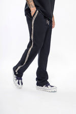 Saturn Black Straight Fleece Pants