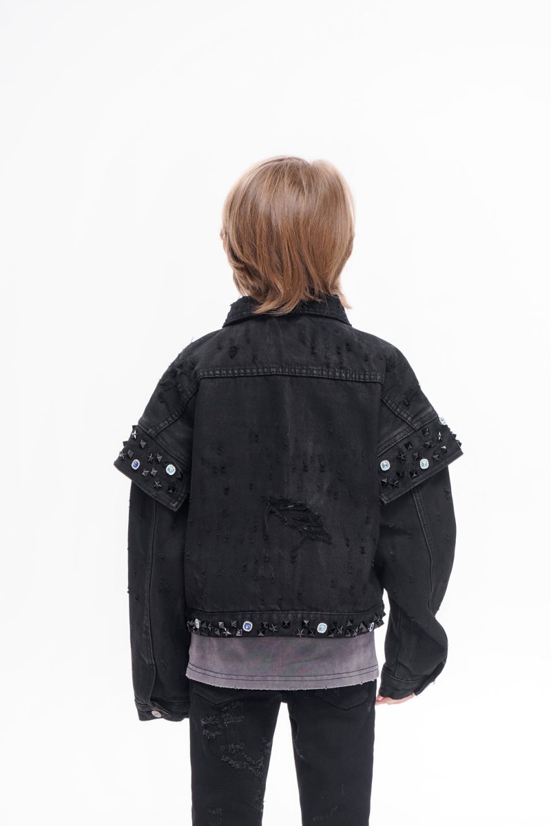 Scanvege Black Waxed Jacket Kids - Valabasas