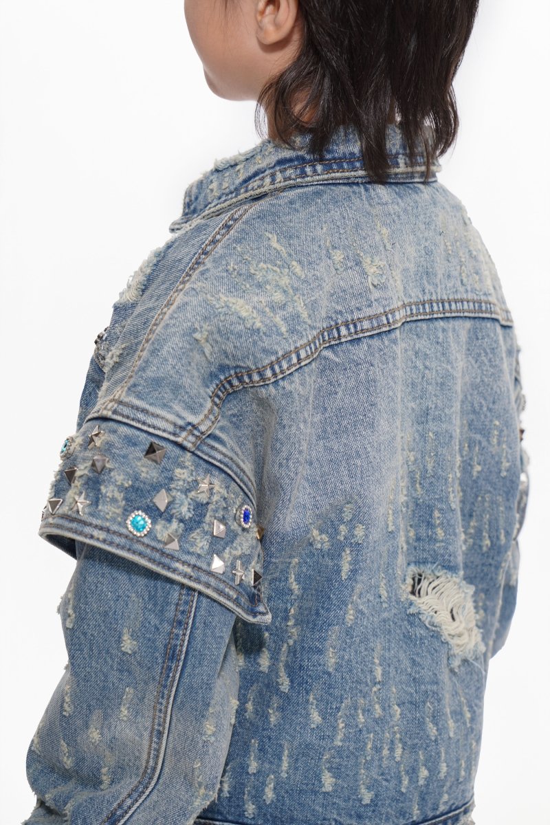 Scavenge Kids Blue Washed Jacket - Valabasas