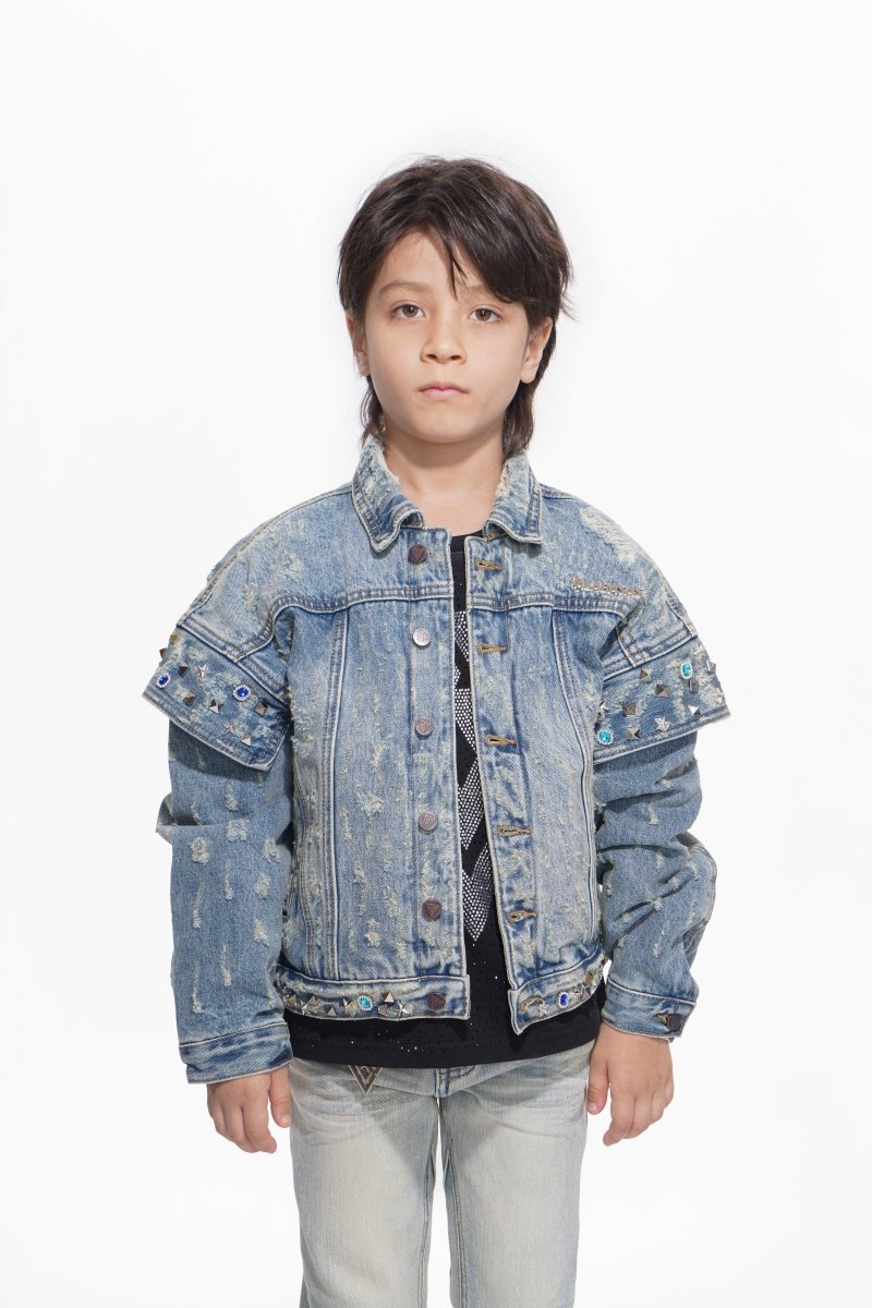 Scavenge Kids Blue Washed Jacket - Valabasas