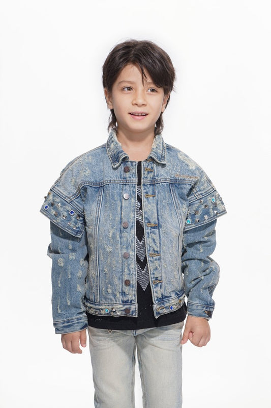 Scavenge Kids Blue Washed Jacket - Valabasas