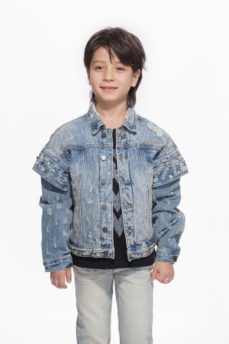 Scavenge Kids Blue Washed Jacket - Valabasas