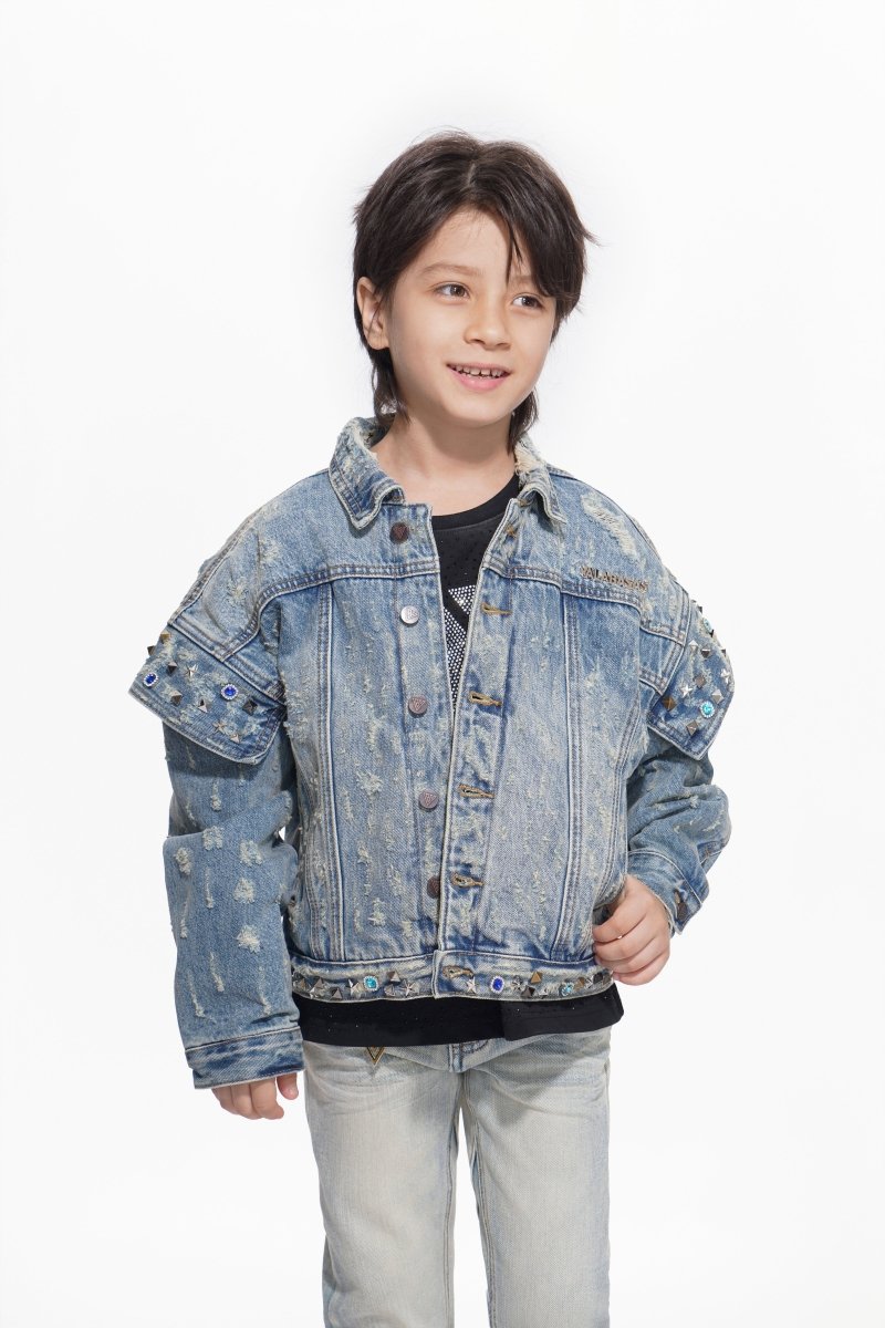 Scavenge Kids Blue Washed Jacket - Valabasas