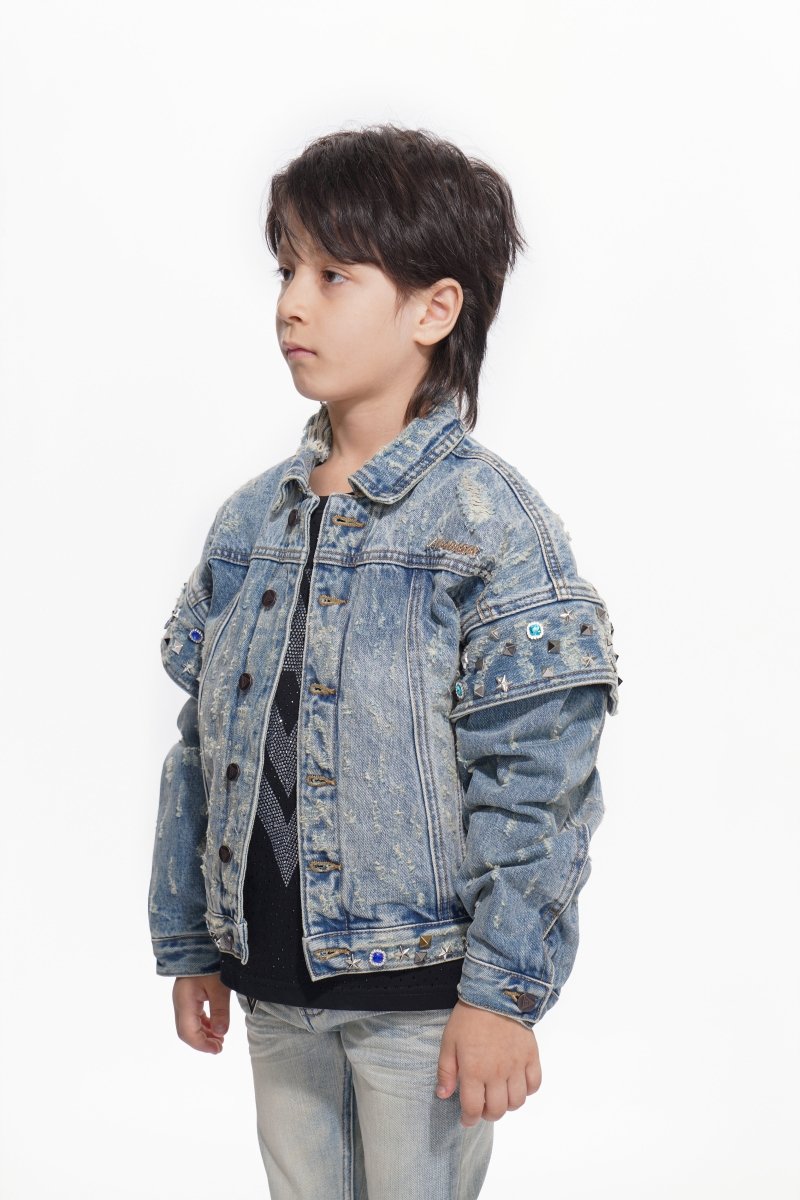 Scavenge Kids Blue Washed Jacket - Valabasas