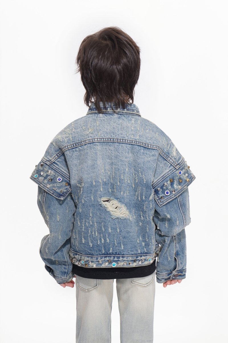 Scavenge Kids Blue Washed Jacket - Valabasas