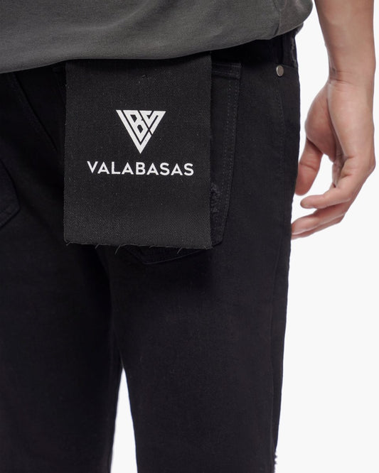 Scimitar Black Skinny Jeans - Valabasas