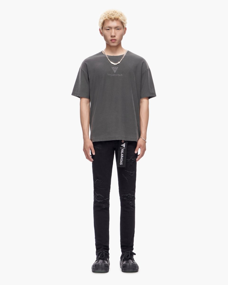 Scimitar Black Skinny Jeans - Valabasas