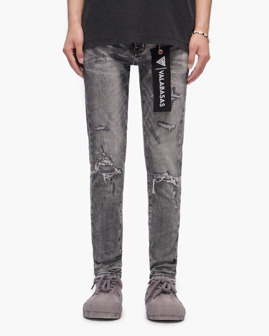 Scimitar Grey Wash Skinny Jeans - Valabasas