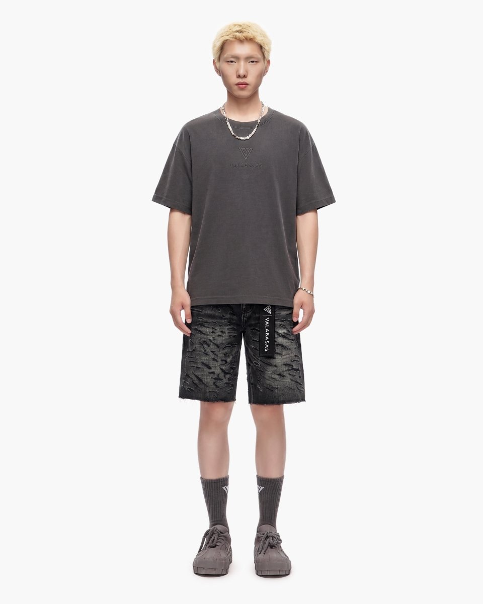 Scrape Shorts Grey Wash - Valabasas