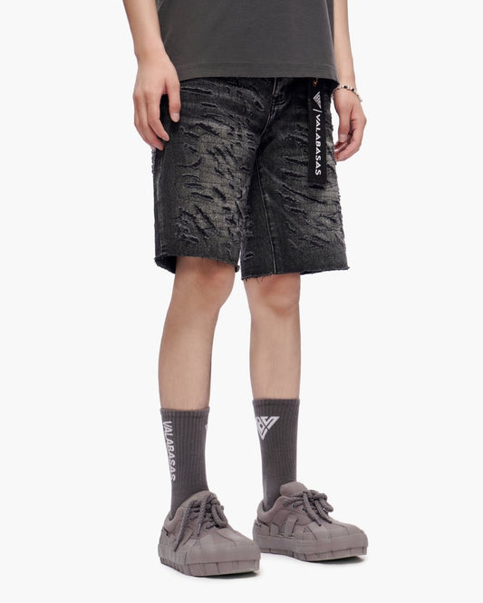 Scrape Shorts Grey Wash - Valabasas