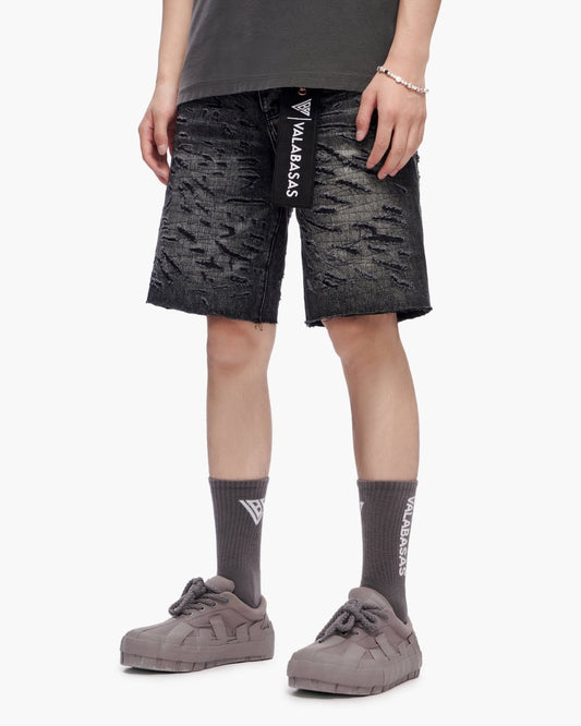Scrape Shorts Grey Wash - Valabasas