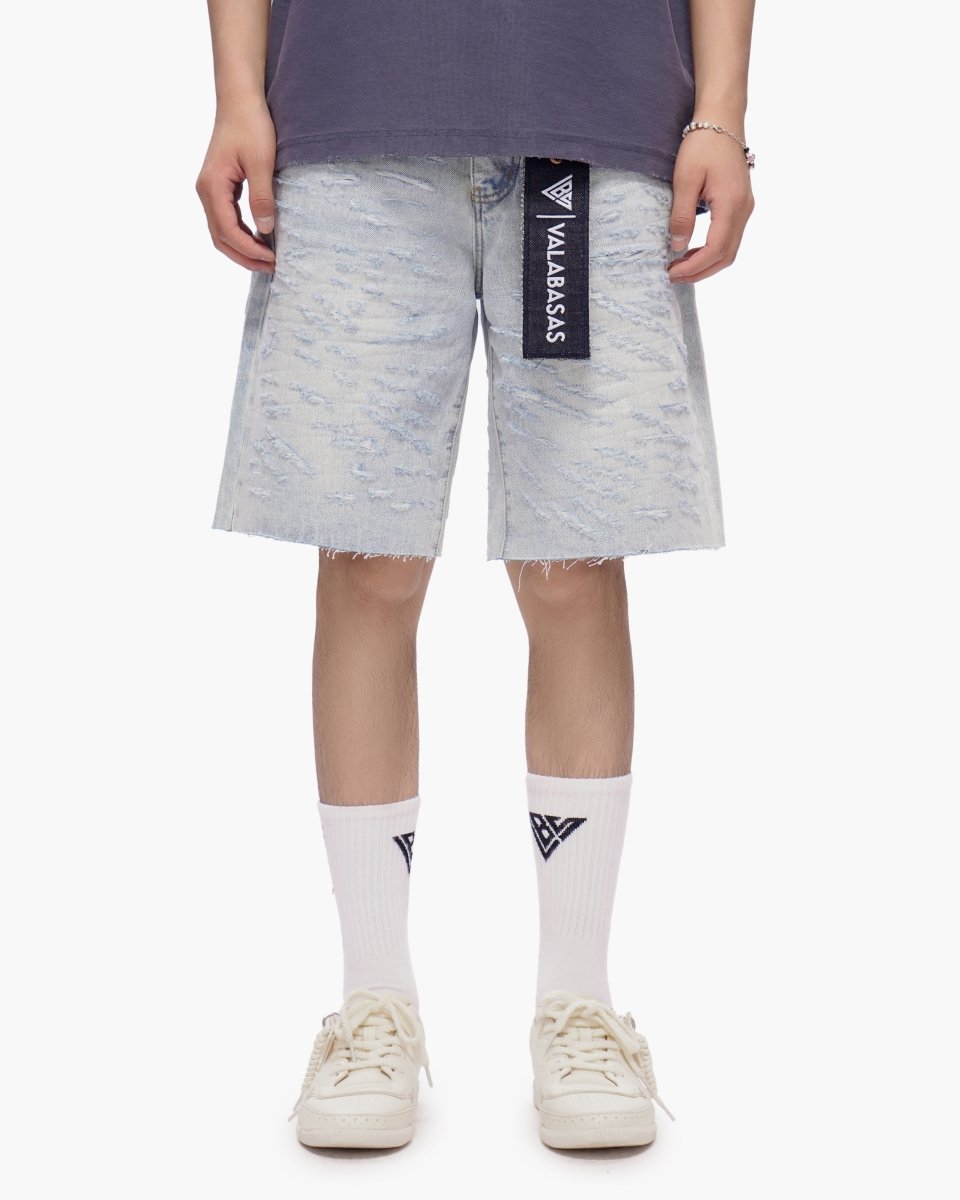 Scrape Shorts Light Blue Wash - Valabasas