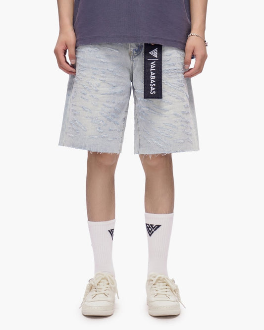 Scrape Shorts Light Blue Wash - Valabasas