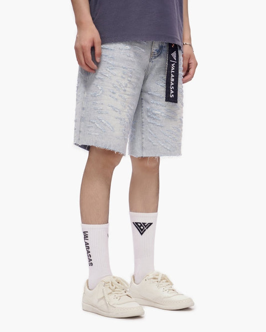 Scrape Shorts Light Blue Wash - Valabasas