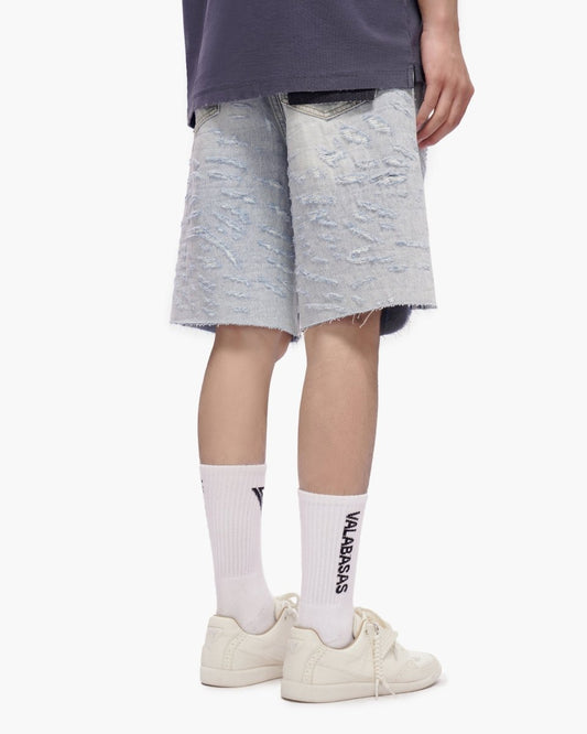 Scrape Shorts Light Blue Wash - Valabasas