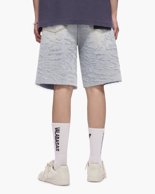 Scrape Shorts Light Blue Wash - Valabasas