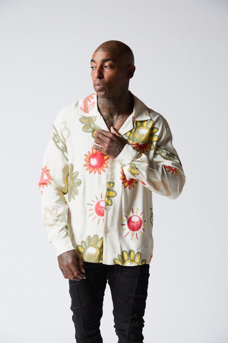 "SCRIBBLES" BUTTON UP MULTI - Valabasas