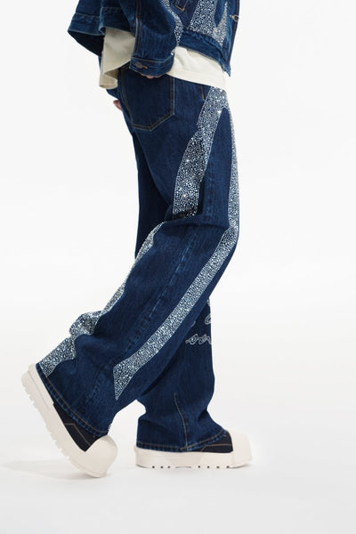 Scripted Denim Blue Baggy – Valabasas