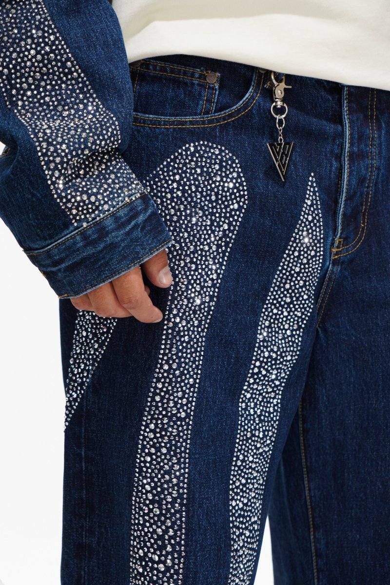 Scripted Denim Blue Baggy - Valabasas