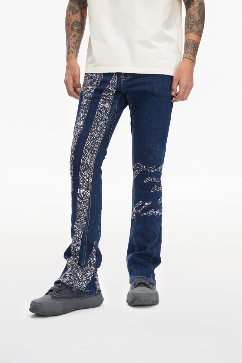 Scripted Blue E Scripted Denim Blue Stacked – Valabasas
