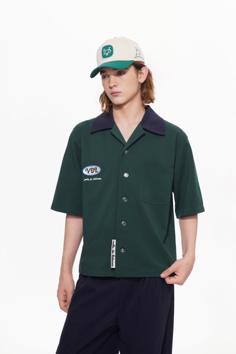 Scuro Button Down – Green (Cotton Blend) - Valabasas