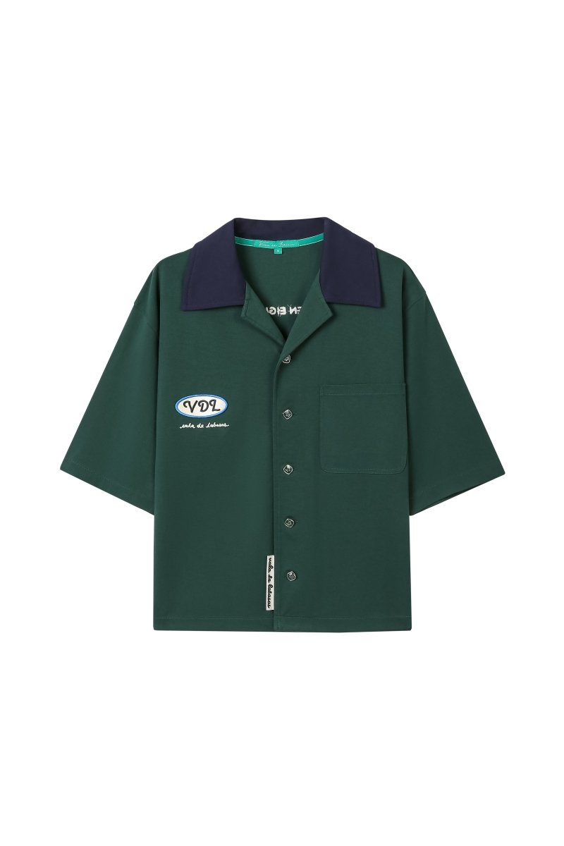 Scuro Button Down – Green (Cotton Blend) - Valabasas