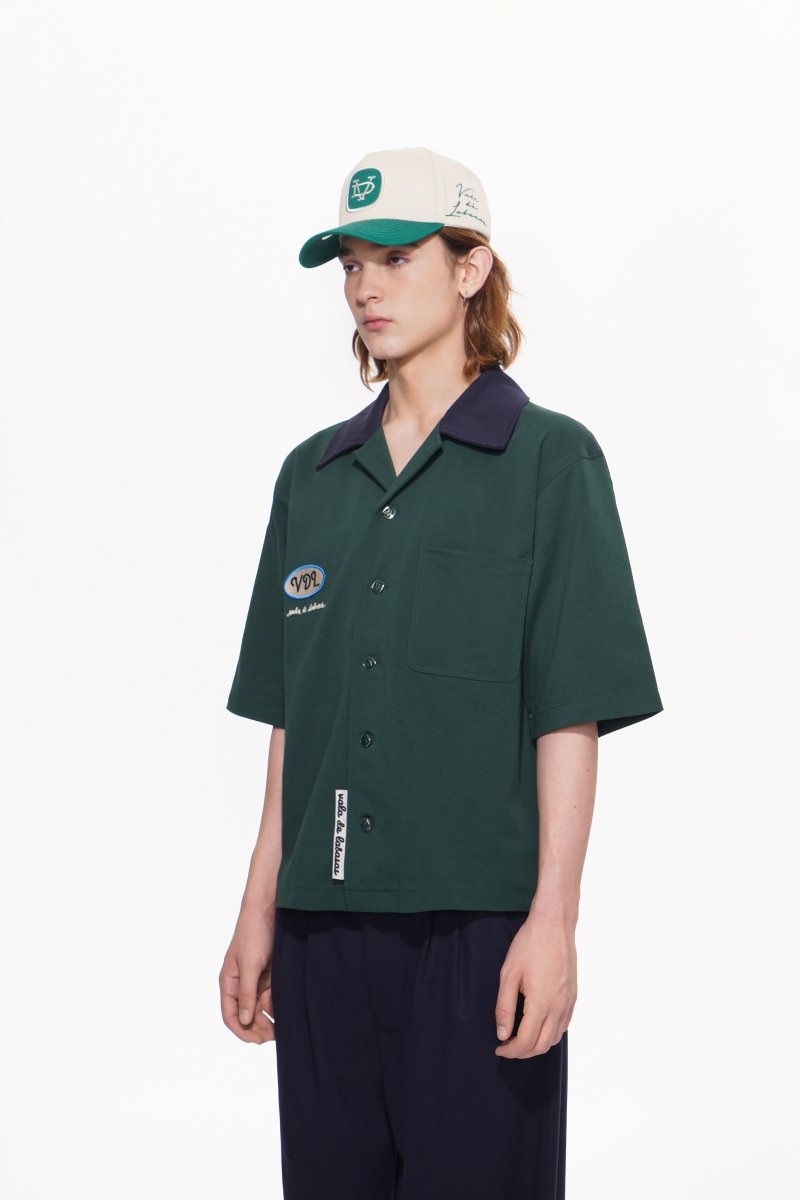 Scuro Button Down – Green (Cotton Blend) - Valabasas