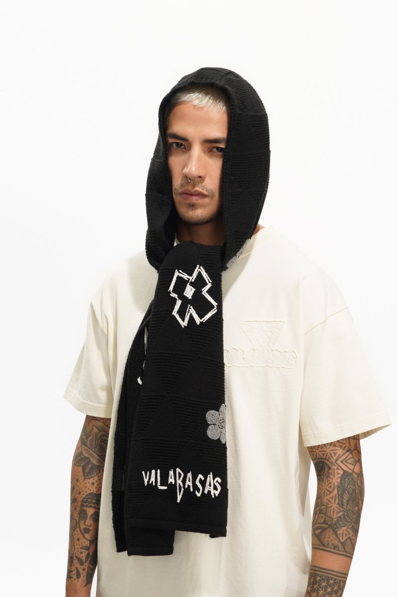 Sedge Black Knitted Scarf - Valabasas