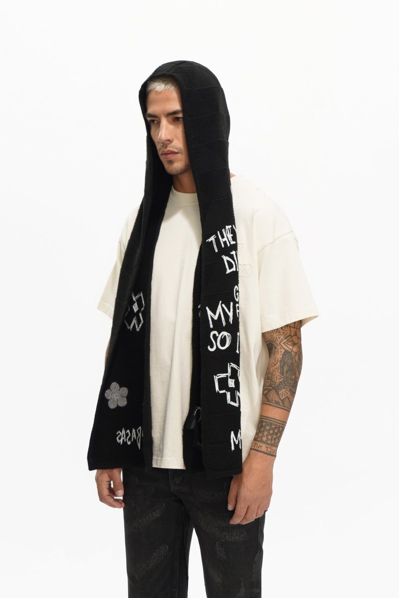 Sedge Black Knitted Scarf - Valabasas