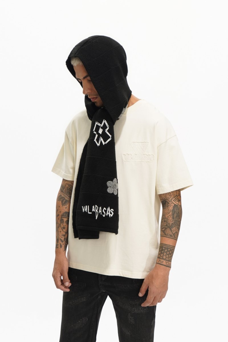 Sedge Black Knitted Scarf - Valabasas