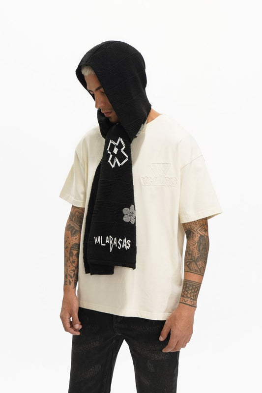 Sedge Black Knitted Scarf - Valabasas