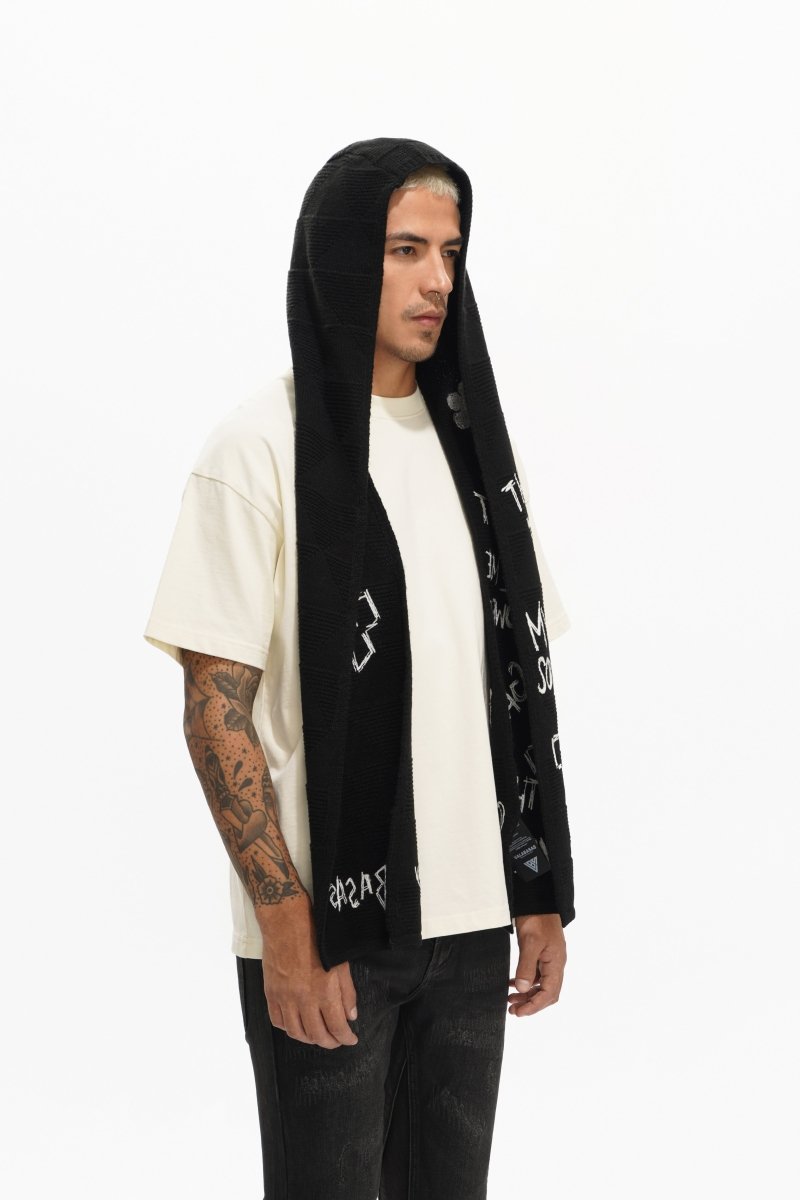 Sedge Black Knitted Scarf - Valabasas