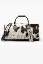 Sella 100% Cowhide Duffel Bag  – Black & White