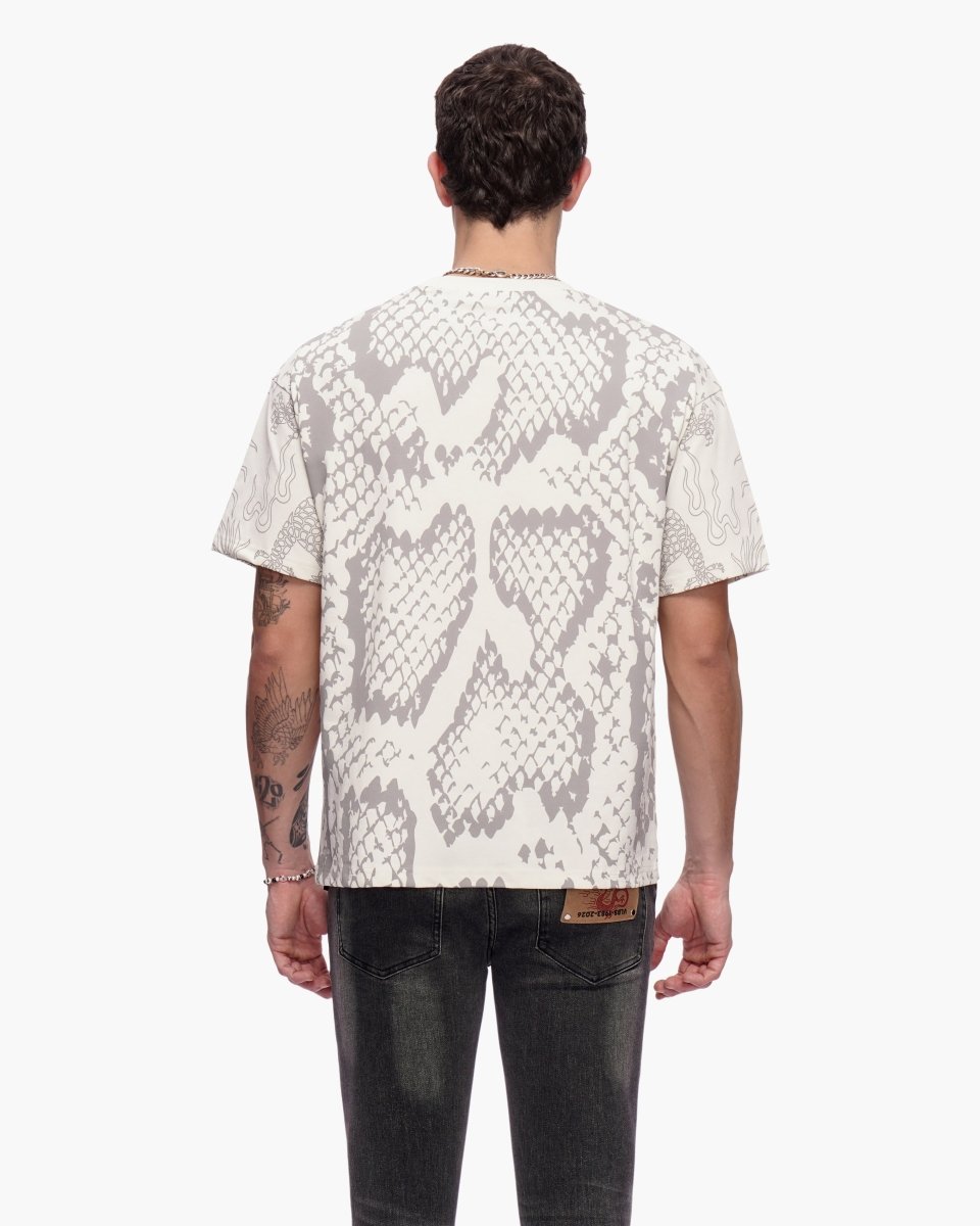 Serpent Fade Tee White - Valabasas