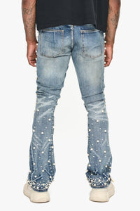 Sheam Dirty Wash Stacked Jean - Valabasas