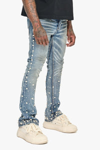 Sheam Dirty Wash Stacked Jean - Valabasas