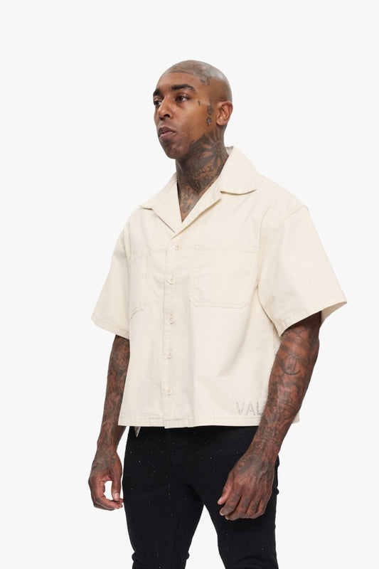 Shine Button Down Cream - Valabasas