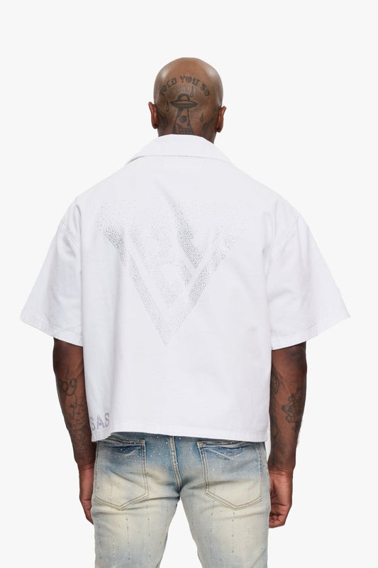 Shine Button Down White - Valabasas