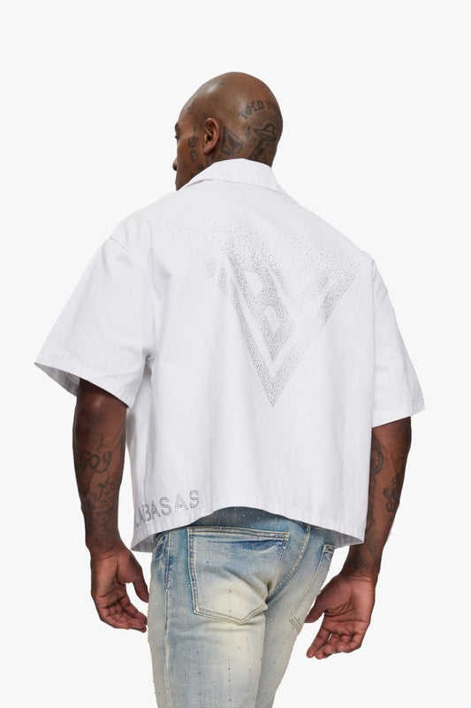 Shine Button Down White - Valabasas