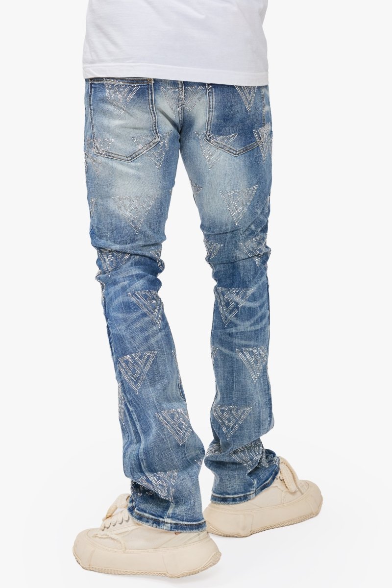 Show Blue Washed Stacked