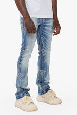 Show Blue Washed Stacked