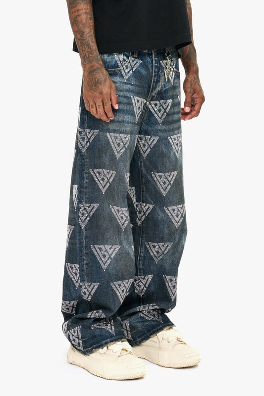 Showing Dark Blue Baggy Jean - Valabasas