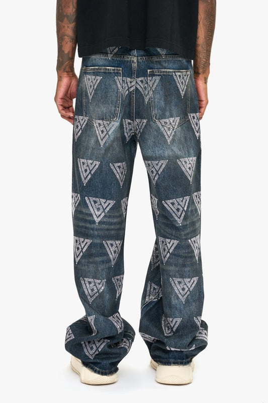 Showing Dark Blue Baggy Jean - Valabasas