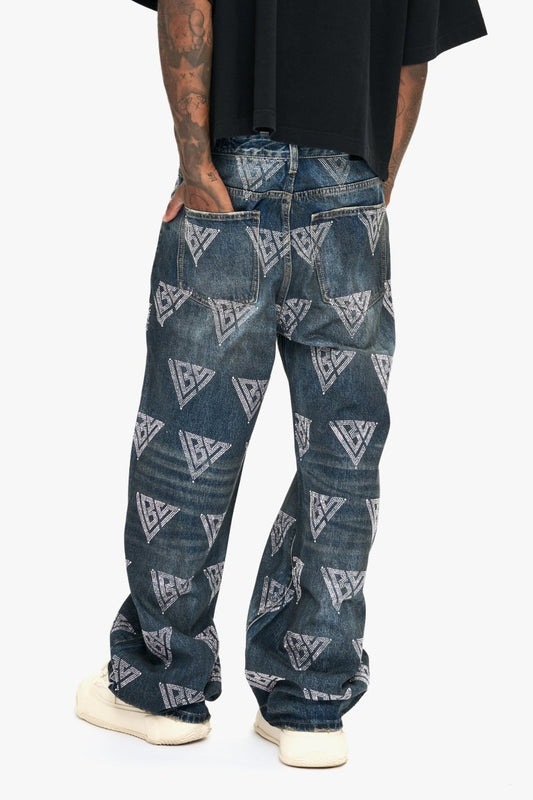 Showing Dark Blue Baggy Jean - Valabasas