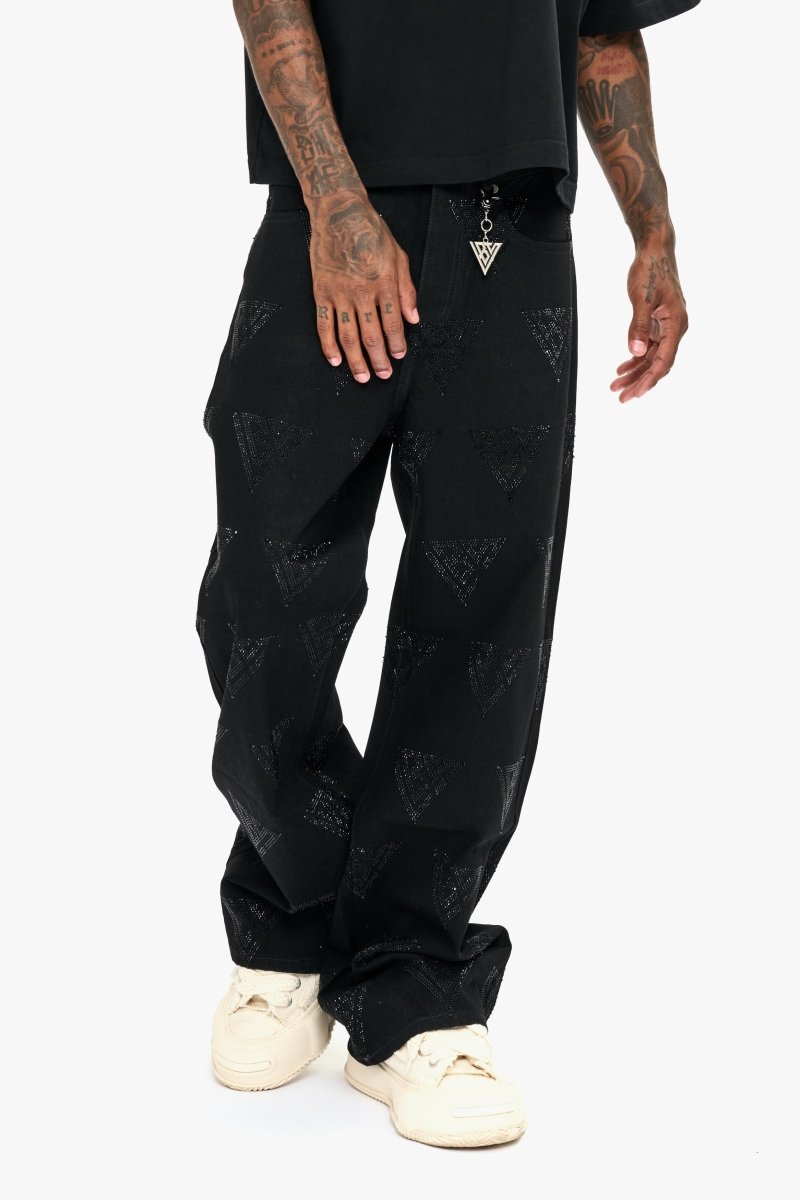 Showing Jet Black Baggy Jean - Valabasas