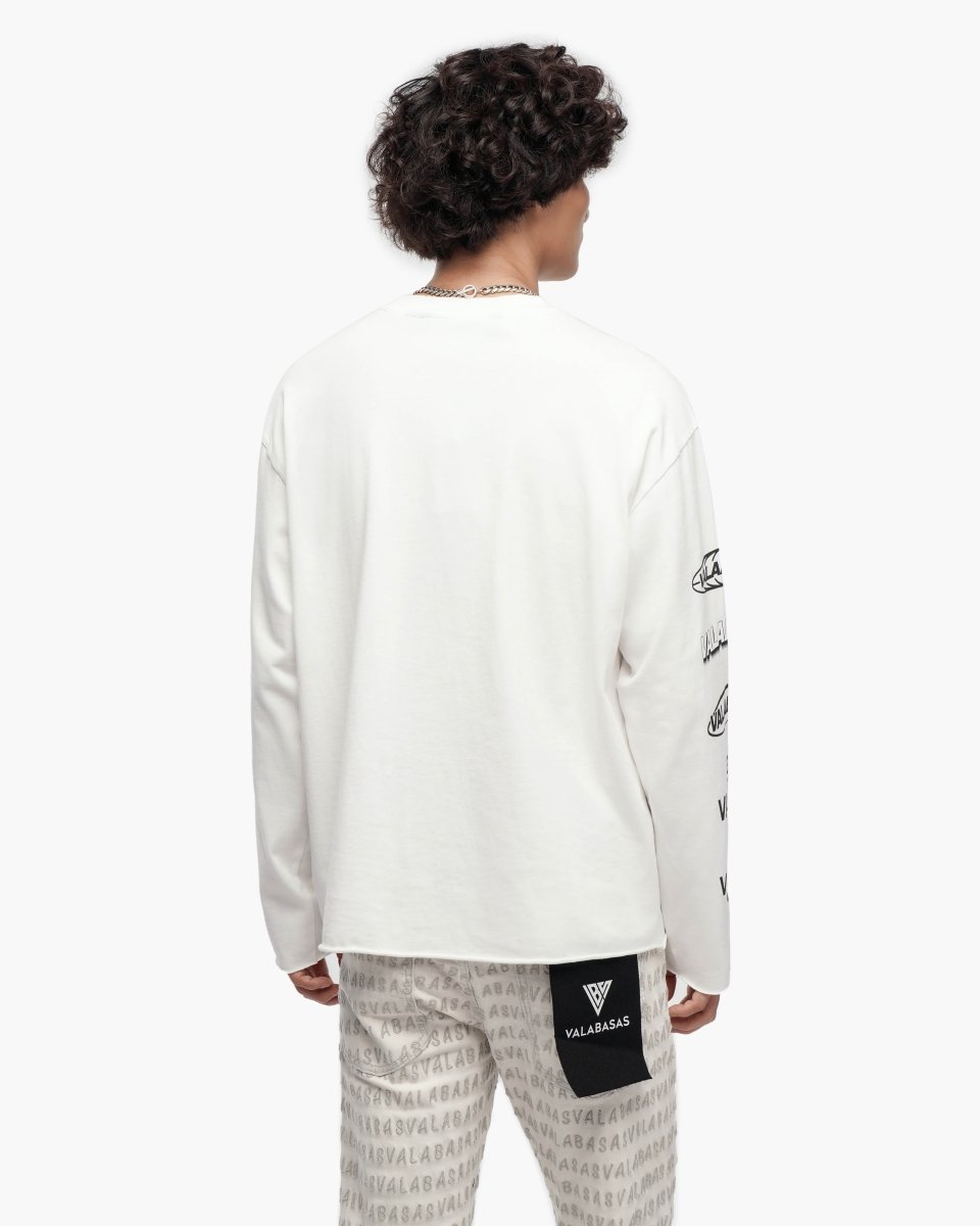 Shy White Long Sleeve T-Shirt - Valabasas